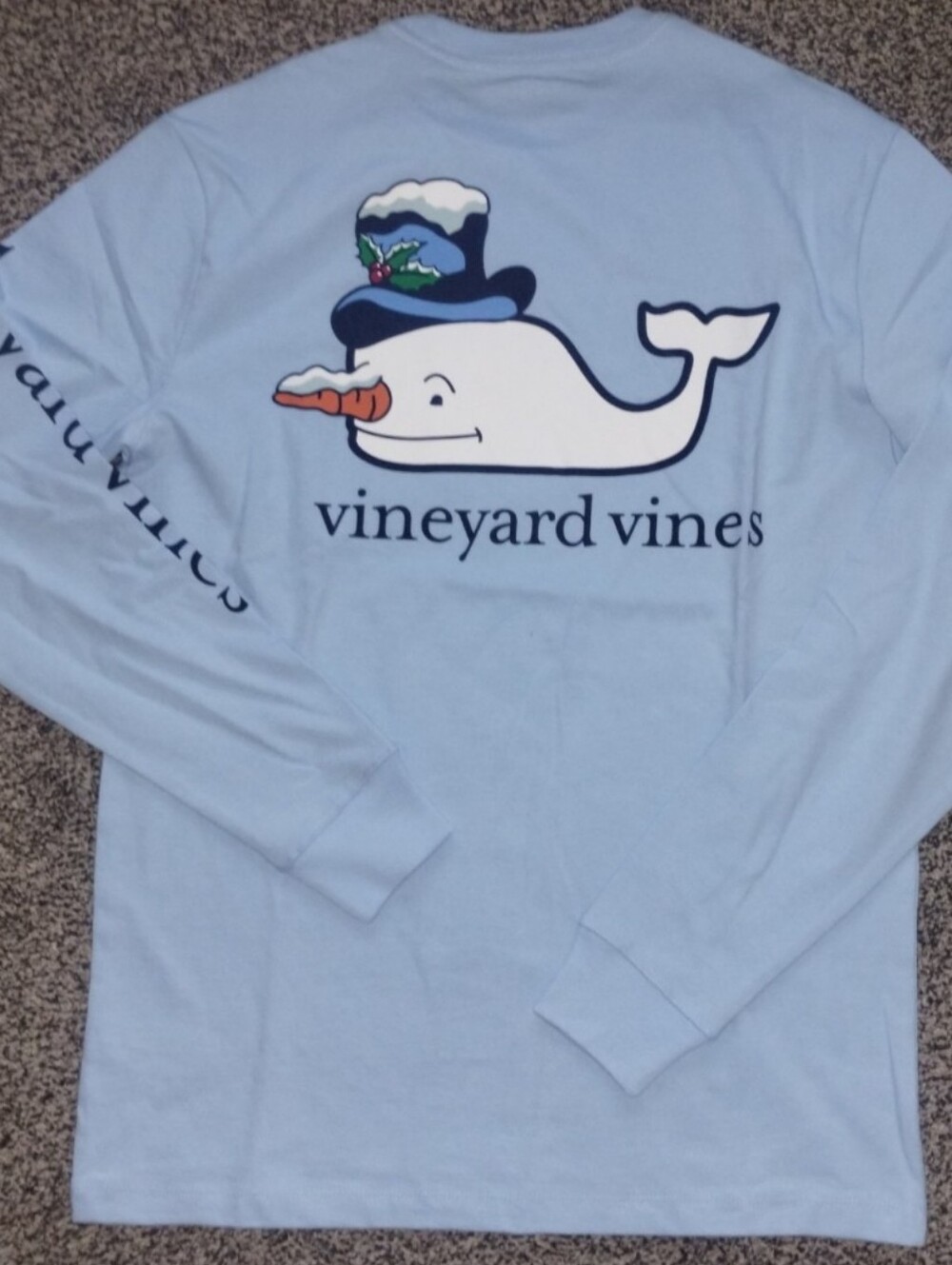 NWT VINEYARD VINES SNOWMAN LONG SLEEVE TEE MENS SIZE XS